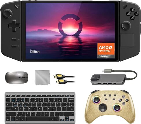 Lenovo Legion Go 1 تيرابايت SSD للألعاب، شاشة لمس 8.8 بوصة 144 هرتز 2K QHD AMD Ryzen Z1 Extreme، وحدة تحكم Gold Wireless Pro، محور، مجموعة لوحة مفاتيح وماوس، حزمة 7 في 1 in Saudi Arabia