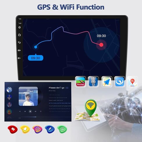 CAMECHO Radio for Jeep Grand Cherokee 1999-2004, Android 13 Car Stereo with Wireless Carplay & Android Auto, 2+32G 9" Touch Screen Car Radio with Bluetooth, FM/RDS,DSP, GPS, WiFi, Backup Camera in Saudi Arabia