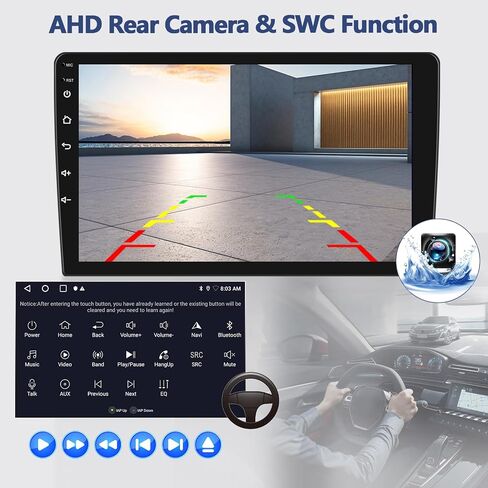 CAMECHO Radio for Jeep Grand Cherokee 1999-2004, Android 13 Car Stereo with Wireless Carplay & Android Auto, 2+32G 9" Touch Screen Car Radio with Bluetooth, FM/RDS,DSP, GPS, WiFi, Backup Camera in Saudi Arabia