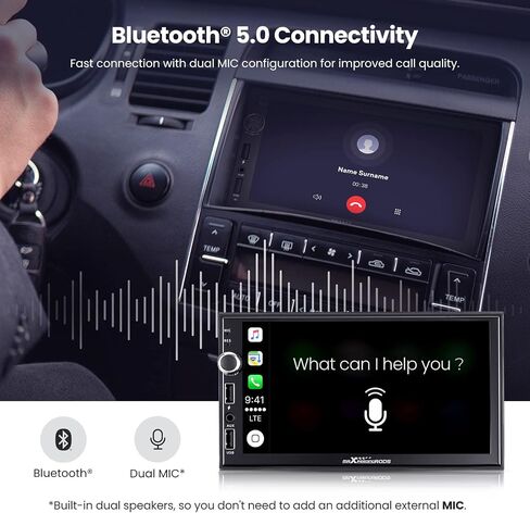 maXpeedingrods Double Din Car Stereo Radio with Wireless CarPlay & Android Auto, 7 Inch HD Touch Screen in-Dash GPS Navigation Head Unit, Bluetooth, Wi-Fi, USB Fast Charging, 2G+32G in Saudi Arabia