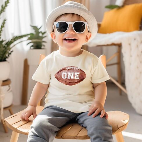 One Distressed 1st Birthday Sports Themed T-Shirts for Baby Boys First Sports Birthday in Kuwait