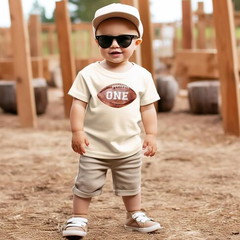 One Distressed 1st Birthday Sports Themed T-Shirts for Baby Boys First Sports Birthday in Kuwait