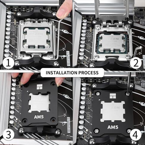 Thermalright AM5 Secure Frame Black V2 CPU Holder, AM5 Corrective Anti-Bending Fixing Avoiding capacitors, AM5 Secure Frame, AM5 Anti-Bending Contact Frame(ASF Black V2) in Saudi Arabia