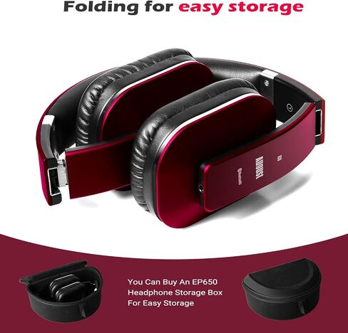 EQ App Over Ear Wireless Headphones - August EP650-Bass Rich Sound and Optimum Comfort - NFC and aptX LL Low Latency - [Black] in Saudi Arabia
