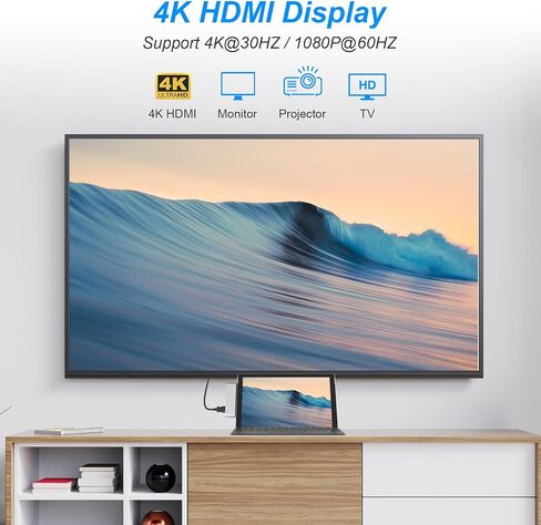 قاعدة تركيب Surface Pro 9 Hub، ملحقات Surface Pro 9 مع 4K HDMI، Thunderbolt 4 (شاشة 8K + بيانات 40 جيجابت في الثانية + 100WPD)، 2 USB 3.0، فتحة بطاقة SD/TF، ​​صوت 3.5 ملم لجهاز Microsoft Surface Pro 9/X in Kuwait