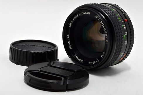 MINOLTA 50mm F/1.7 MF Lens for Minolta MD Mount DSLR SLR Cameras (Renewed) in Saudi Arabia