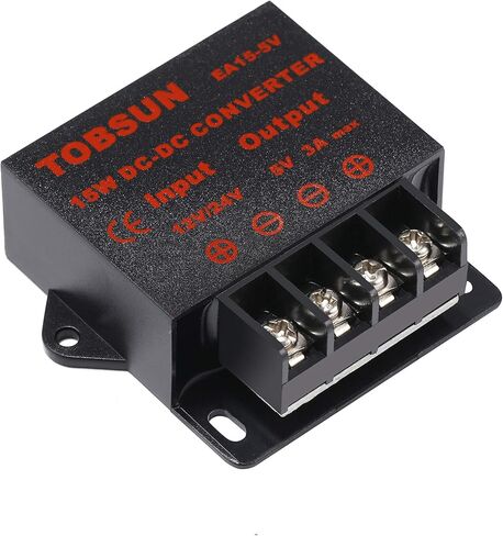 محول DC 12V 24V إلى 5V 3A محول DC الجهد المخفض منظم التنحي محول فرق الجهد وحدة محول التيار الكهربائي (12V/24V إلى 5V 3A) in Saudi Arabia