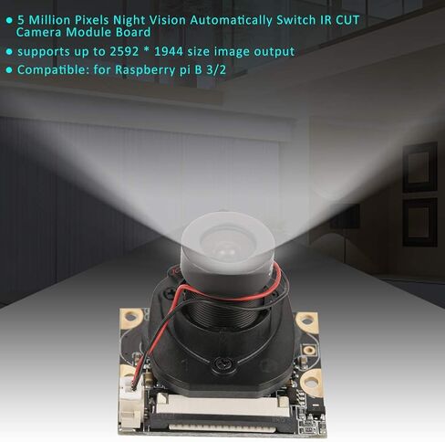 for Raspberry Pi Camera Module 5MP, HD OV5647 Sensor with Fixed Lens Webcam 15cm Flat Ribbon Cable to 15Pin MIPI CSI Connector Compatible for Raspberry Pi B 3/2 in Saudi Arabia