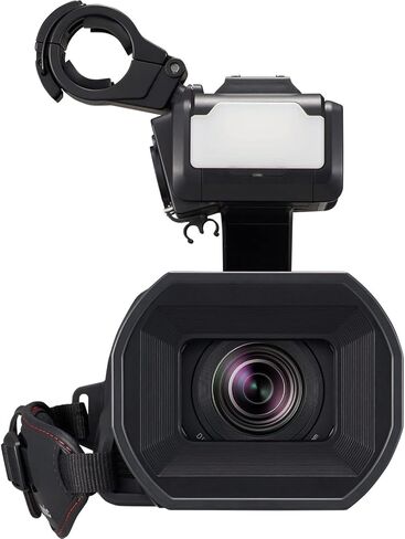 كاميرا فيديو Panasonic AG-CX10 4K + حقيبة مبطنة، وبطاقة ذاكرة Sandisk Extreme Pro بسعة 128 جيجابايت، وأشرطة سلكية، وإضاءة LED، والمزيد (متجددة) in Saudi Arabia