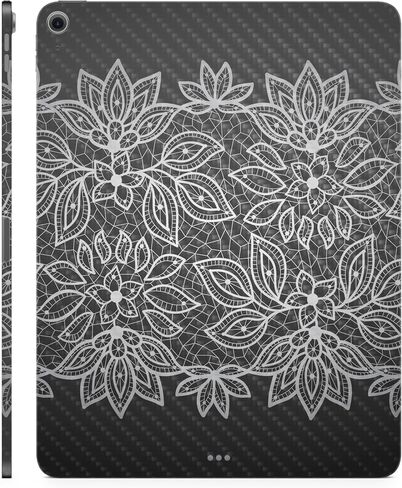 Carbon Fiber Tablet Skin Compatible with Apple iPad Air 11 (M2) 2024 - Antique Marble - Premium 3M Vinyl Protective Wrap Decal Cover - Easy to Apply | Crafted in The USA by MightySkins in Saudi Arabia