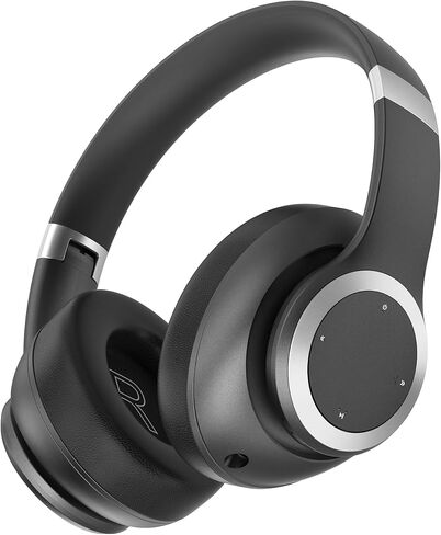 سماعات رأس هجينة بخاصية إلغاء الضوضاء، سماعات رأس وقت التشغيل 100 ساعة، بلوتوث لاسلكية مع وضع الشفافية، سماعات رأس بلوتوث فوق الأذن لاسلكية مع ميكروفون، باس عميق، شحن سريع للسفر in Kuwait