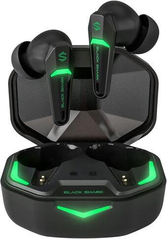Black Shark Bluetooth Earbuds Wireless with 45ms Ultra-Low Latency, Gaming 5.2, Dual Modes, 10mm Driver, 35H Play Time, IPX4 Waterproof, Built-in Mic - Lucifer T1 in Saudi Arabia