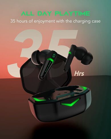 Black Shark Bluetooth Earbuds Wireless with 45ms Ultra-Low Latency, Gaming 5.2, Dual Modes, 10mm Driver, 35H Play Time, IPX4 Waterproof, Built-in Mic - Lucifer T1 in Saudi Arabia