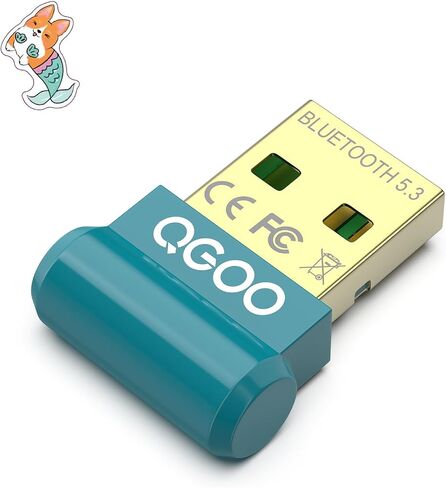 USB Bluetooth Adapter for PC - QGOO Bluetooth Dongle 5.3 EDR, Wireless Bluetooth Receiver for Desktop Computer Laptop Bluetooth Windows 8.1/10/11（green-234） in Saudi Arabia