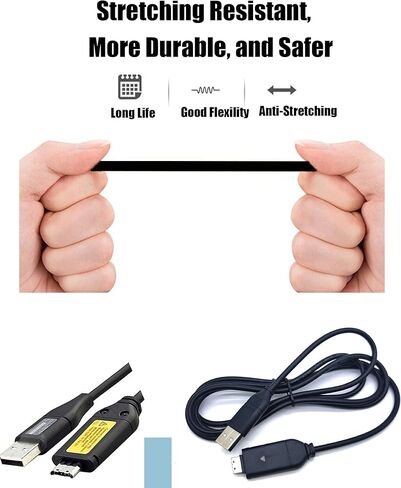 بديل لشاحن USB وكابل البيانات لكاميرات سامسونج SUC-C3/C5/C7 CB20U05A/B EA-CB20U12/EP CB20U05A، لـ WB2000، WB210، WB500، WB5000، WB550، WB5500، WB600، WB610، WB650، WB660، WB690، W ب700 in Kuwait