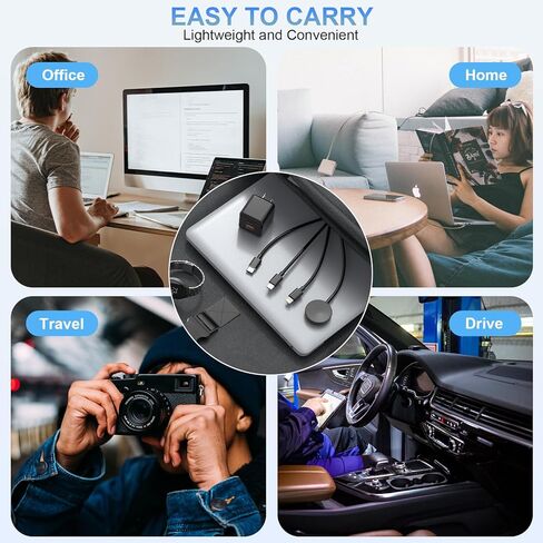 كابل شاحن ساعة سريع 4 في 2 USB C لشاحن ساعة سامسونج جالاكسي، قاعدة شحن محمولة لساعة سامسونج جالاكسي 5/5 برو/4/4 كلاسيك/3/أكتيف 2/أكتيف، جالاكسي S23/S22/S20 Galaxy Buds iOS 6FT in Kuwait