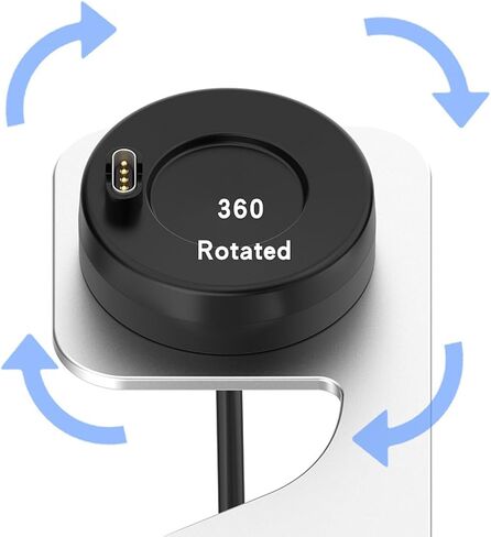 حامل قاعدة سطح مكتب معدني مضاد للانزلاق لـ Garmin Venu 3/Venu 3S/Vivoactiv 5 مع كابل قاعدة شحن، محطة حامل بديلة للساعة الذكية (رمادي) in Saudi Arabia