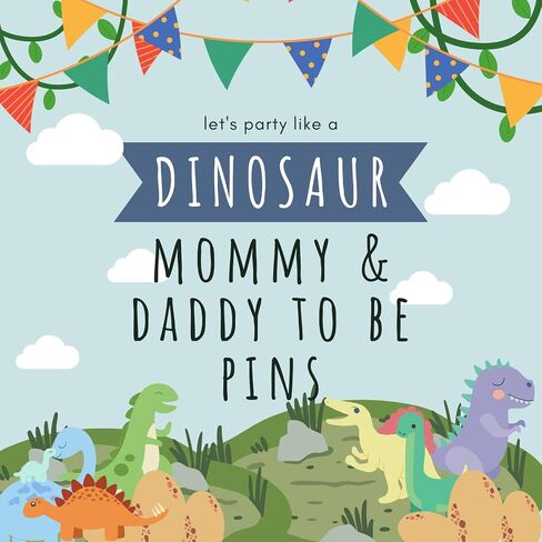 Dinosaur Baby Shower Pins for Mommy Daddy Grandma Jungle Family to wear, It's a Boy Baby Sprinkle in Saudi Arabia