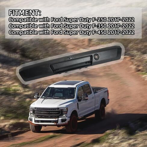 Rear Hatch Handle with Rear Backup Camera, Trunk Tailgate Handle without Release Button, Compatible with Ford F250 F350 F450 Super Duty 2017-2022, HC3Z-9943400-NA, HC3Z-9943400-NB in Saudi Arabia