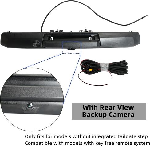 Rear Hatch Handle with Rear Backup Camera, Trunk Tailgate Handle without Release Button, Compatible with Ford F250 F350 F450 Super Duty 2017-2022, HC3Z-9943400-NA, HC3Z-9943400-NB in Saudi Arabia