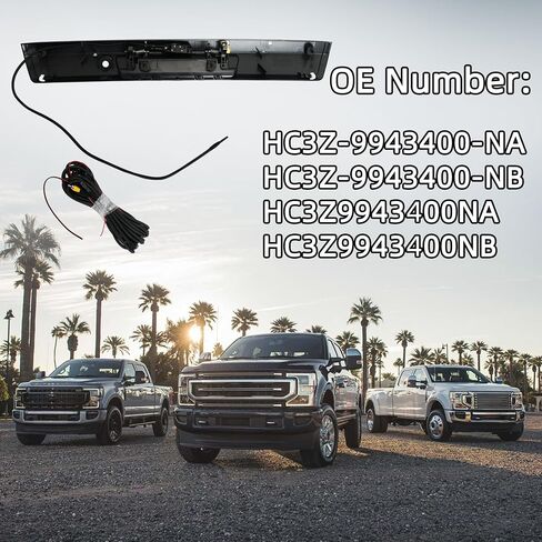 Rear Hatch Handle with Rear Backup Camera, Trunk Tailgate Handle without Release Button, Compatible with Ford F250 F350 F450 Super Duty 2017-2022, HC3Z-9943400-NA, HC3Z-9943400-NB in Saudi Arabia