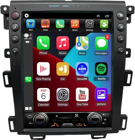 راديو QLED 8-Core لترقية راديو Ford Edge 2011 2012 2013 2014، استبدال ستيريو Android، شاشة لمس QLED 12.1 بوصة، دعم Carplay وAndroid Auto، كاميرا خلفية مجانية in Kuwait