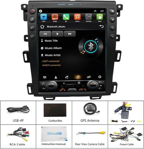 راديو QLED 8-Core لترقية راديو Ford Edge 2011 2012 2013 2014، استبدال ستيريو Android، شاشة لمس QLED 12.1 بوصة، دعم Carplay وAndroid Auto، كاميرا خلفية مجانية in Kuwait