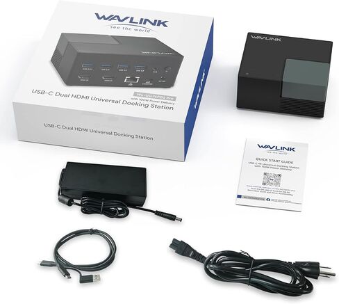Wavlink USB-C Universal Laptop Docking Station, 10-in-1 USB-C Dock with Dual HDMI, RJ45 Ethernet, 100W Power Delivery, 4*USB Ports, Audio for Mac, Windows, Thunderbolt 3 & 4, USB4, USB-C Laptop in Saudi Arabia