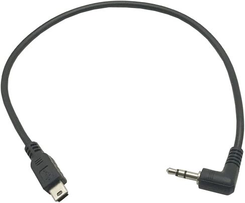 كابل Seadream بزاوية USB صغير إلى 3.5 مم 2 حزمة 30 سم بزاوية يمين 90 درجة 3 أقطاب 3.5 مم تيار مستمر ذكر AUX مقبس صوت إلى كابل محول ميكروفون ذكر USB صغير in Kuwait