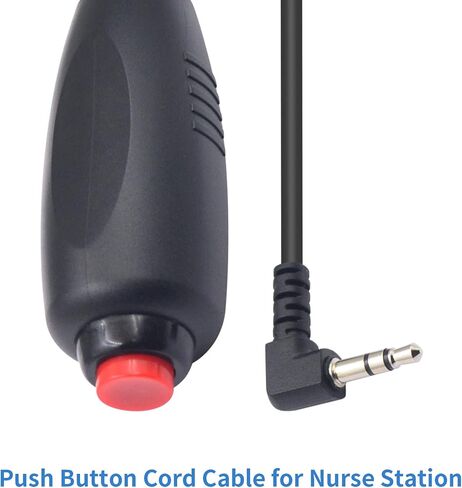 Poyiccot Nurse Call Cord 3.5mm 1/8 inch TRS Headphone Plug Cable for Nurse Station, with Push Botton Plug Call Cord Cable for Nurse Station Universal Replacement Call Cord, 6ft/1.8m in Saudi Arabia