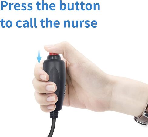 Poyiccot Nurse Call Cord 3.5mm 1/8 inch TRS Headphone Plug Cable for Nurse Station, with Push Botton Plug Call Cord Cable for Nurse Station Universal Replacement Call Cord, 6ft/1.8m in Saudi Arabia