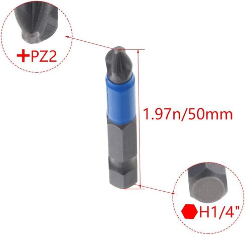 Utoolmart Pozidriv Screwdriver Bits, 10 Pcs PZ3 Magnetic Screw Driver Bit, 1/4 Inch Hex Shank, 50mm Length, S2 Steel in Saudi Arabia