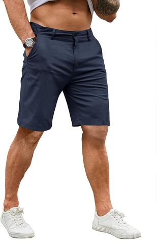 Uusollecy Mens Casual Shorts, Flat Front Chino Short Summer Classical Fit 11" Shorts with Pockets in Saudi Arabia