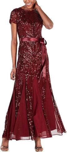 R&M Richards Women's Embellishment and Satin Waist Dress in Kuwait
