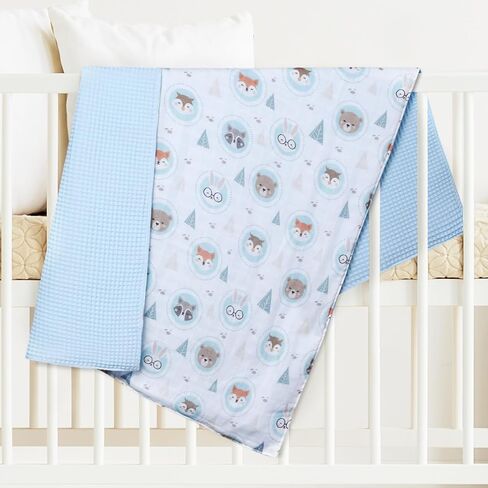 Baby Blankets for Boys, Baby Boy Muslin Swaddle Blanket, Baby Boy Essentials, Receiving Baby Blanket Boy, Newborn Baby Registry Soft Cozy Travel Baby Stuff, Breathable 25.5" x 43.3" in Saudi Arabia