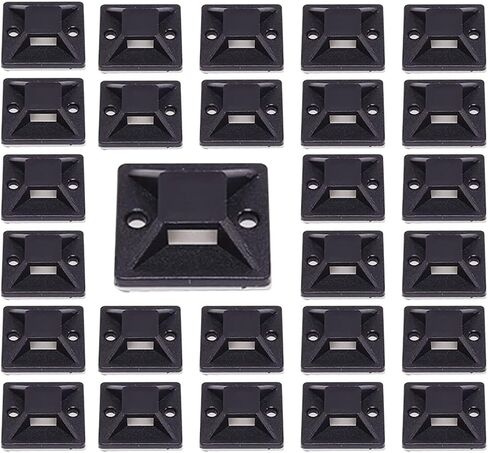 100 قطعة من روابط الكابلات اللاصقة متعددة الوظائف، حامل قاعدة ربط كابل ذاتي اللصق، قواعد ربط كابل مقاومة درجات الحرارة العالية لقاعدة كابل المكتب المنزلي in Kuwait