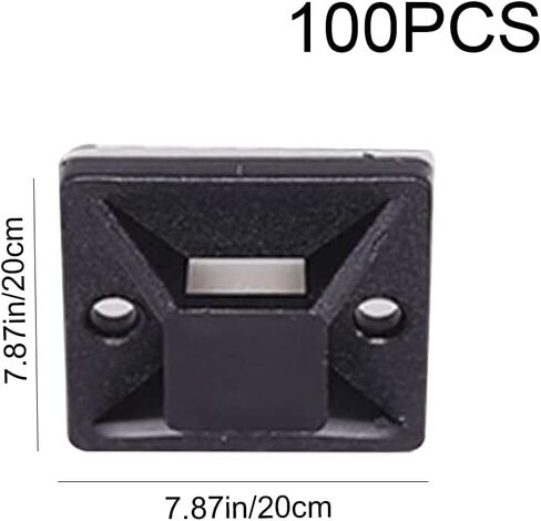 100 قطعة من روابط الكابلات اللاصقة متعددة الوظائف، حامل قاعدة ربط كابل ذاتي اللصق، قواعد ربط كابل مقاومة درجات الحرارة العالية لقاعدة كابل المكتب المنزلي in Kuwait