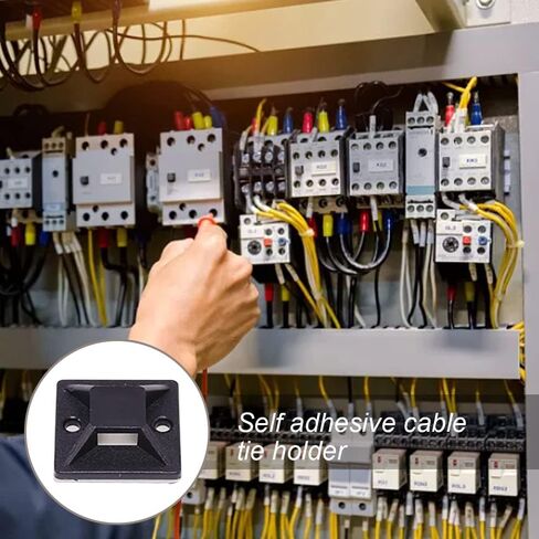 100 قطعة من روابط الكابلات اللاصقة متعددة الوظائف، حامل قاعدة ربط كابل ذاتي اللصق، قواعد ربط كابل مقاومة درجات الحرارة العالية لقاعدة كابل المكتب المنزلي in Kuwait