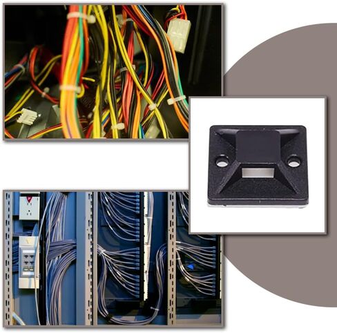 100 قطعة من روابط الكابلات اللاصقة متعددة الوظائف، حامل قاعدة ربط كابل ذاتي اللصق، قواعد ربط كابل مقاومة درجات الحرارة العالية لقاعدة كابل المكتب المنزلي in Kuwait