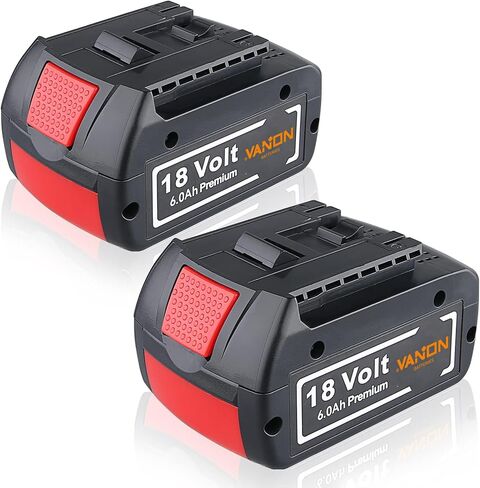 2Pack Li-ion 6.0Ah BAT610G BAT609 Replace for Bosch 18V Battery BAT609G BAT618 BAT618G BAT619 BAT619G BAT622 BAT620-2PK SKC181-202L in Saudi Arabia