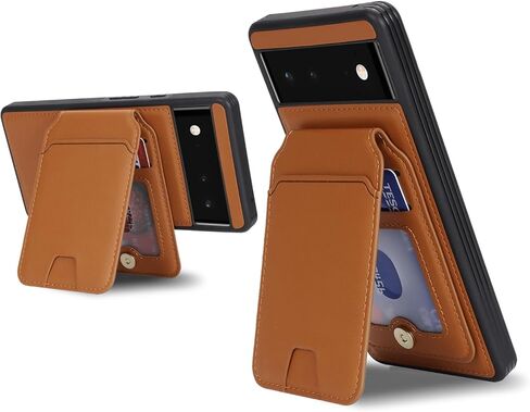 حافظة لهاتف Google Pixel 6 مع حامل بطاقة الائتمان، تناسب محفظة جلدية للهاتف Google Pixel 6 للنساء، محفظة متوافقة قابلة للفصل 2 في 1 للرجال - أسود in Kuwait