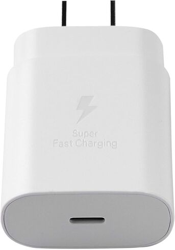 شاحن 25 وات من النوع C فائق السرعة متوافق مع شاحن سامسونج جالاكسي S22 الترا، شاحن سامسونج من النوع C، شاحن سامسونج السريع، كتلة شحن من النوع C، شاحن حائط S21 USB C سريع in Kuwait