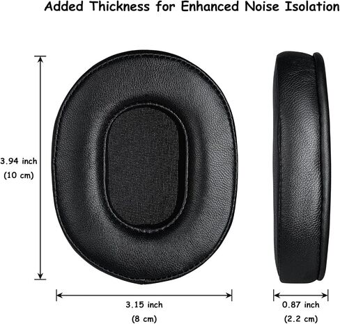 Aurivor Replacement Ear-Pads Cushions for Audio-Technica ATH MSR7, Headset Covers Compatible with M50X M40X, HyperX Cloud, SteelSeries Arctis 1 3 5 7 7X 9 9X Pro Prime, Stealth 600 and More Headphones in Saudi Arabia