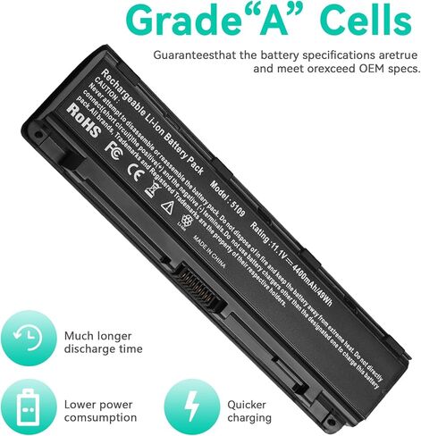 TREE.NB بطارية كمبيوتر محمول بديلة PA5109U-1BRS متوافقة مع توشيبا ستالايت PABAS271 PABAS272 PABAS273 PA5110U-1BRS PA5108U-1BRS 6 خلايا ليثيوم أيون in Saudi Arabia