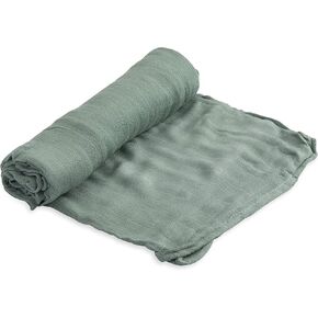 Little Unicorn – Sage Deluxe Swaddle | Single | 100% Rayon Muslin from Bamboo | Super Soft | Newborns and Infants | Large 47" x 47" | Machine Washable