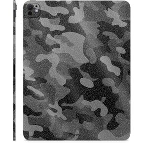 Glossy Glitter Skin Compatible with Apple iPad Pro 13 (M4) 2024 - Black Camo - Premium 3M Vinyl Protective Wrap Decal Cover - Easy to Apply | Crafted in The USA by MightySkins