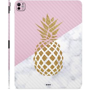 Carbon Fiber Skin Compatible with Apple iPad Pro 13 (M4) 2024 - Pretty Pineapple - Premium 3M Vinyl Protective Decal Cover - Easy to Apply | Crafted in The USA by MightySkins