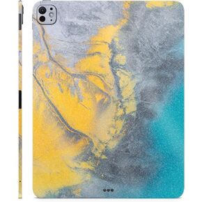 Glossy Glitter Skin Compatible with Apple iPad Pro 13 (M4) 2024 - Yellow Spill - Premium 3M Vinyl Protective Decal Cover - Easy to Apply | Crafted in The USA by MightySkins