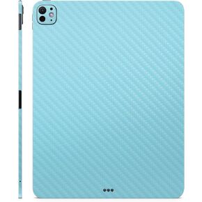 Carbon Fiber Skin Compatible with Apple iPad Pro 13 (M4) 2024 - Solid Baby Blue - Premium 3M Vinyl Protective Decal Cover - Easy to Apply | Crafted in The USA by MightySkins