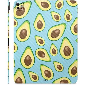 Carbon Fiber Skin Compatible with Apple iPad Pro 13 (M4) 2024 - Blue Avocados - Premium 3M Vinyl Protective Wrap Decal Cover - Easy to Apply | Crafted in The USA by MightySkins